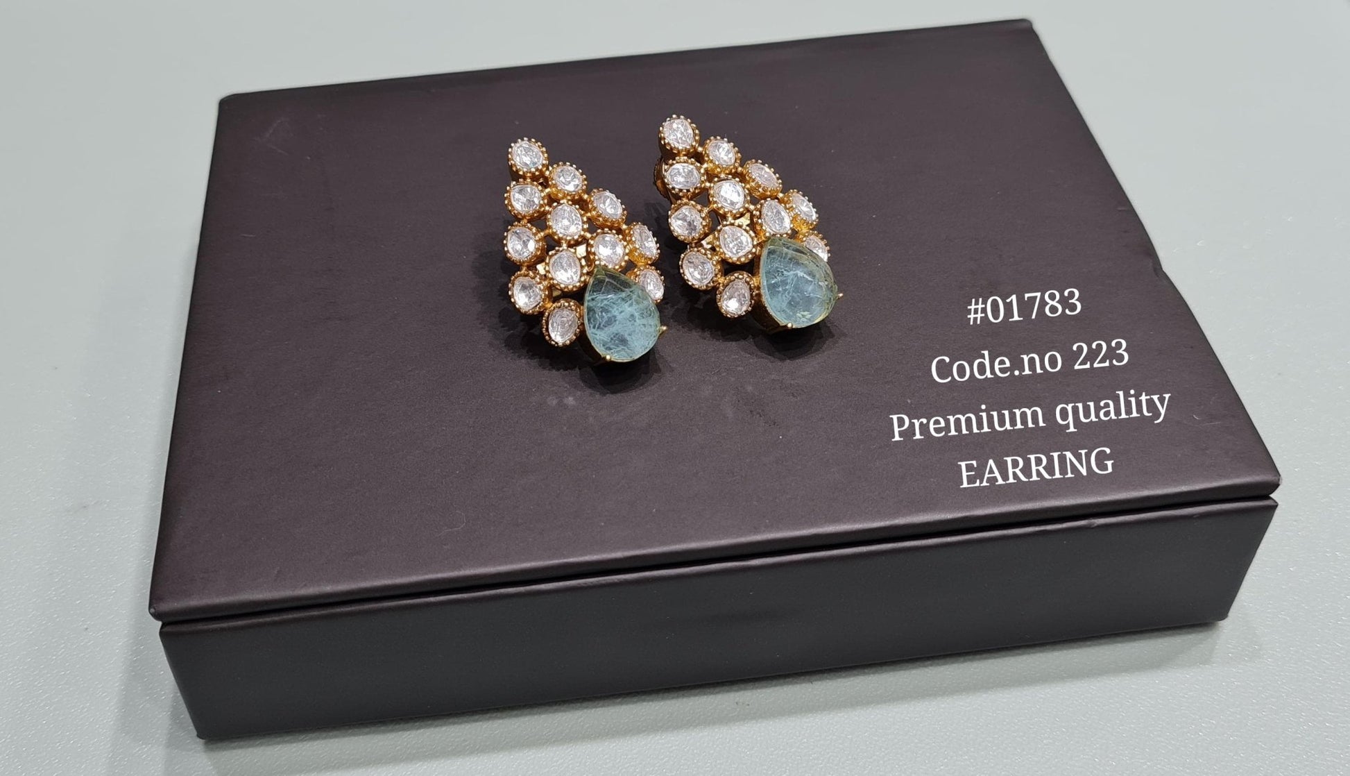 Kundan Earrings 01783 - KRISHNA'S SWETA JEWELLERY