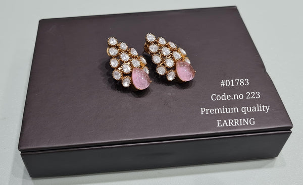 Kundan Earrings 01783 - KRISHNA'S SWETA JEWELLERY