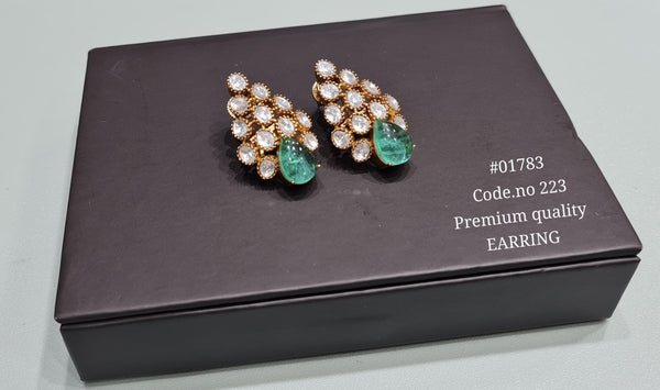 Kundan Earrings 01783 - KRISHNA'S SWETA JEWELLERY