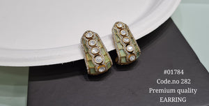 Kundan earrings 01784 - KRISHNA'S SWETA JEWELLERY