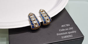 Kundan earrings 01784 - KRISHNA'S SWETA JEWELLERY