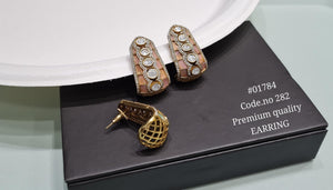 Kundan earrings 01784 - KRISHNA'S SWETA JEWELLERY
