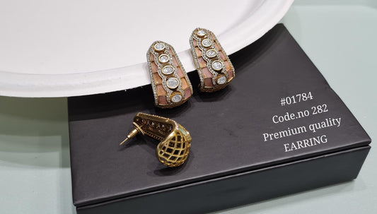 Kundan earrings 01784 - KRISHNA'S SWETA JEWELLERY