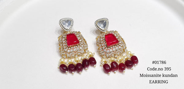 Kundan earrings 01786 - KRISHNA'S SWETA JEWELLERY