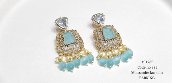 Kundan earrings 01786 - KRISHNA'S SWETA JEWELLERY