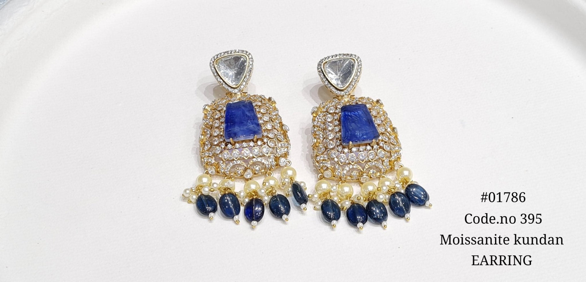 Kundan earrings 01786 - KRISHNA'S SWETA JEWELLERY