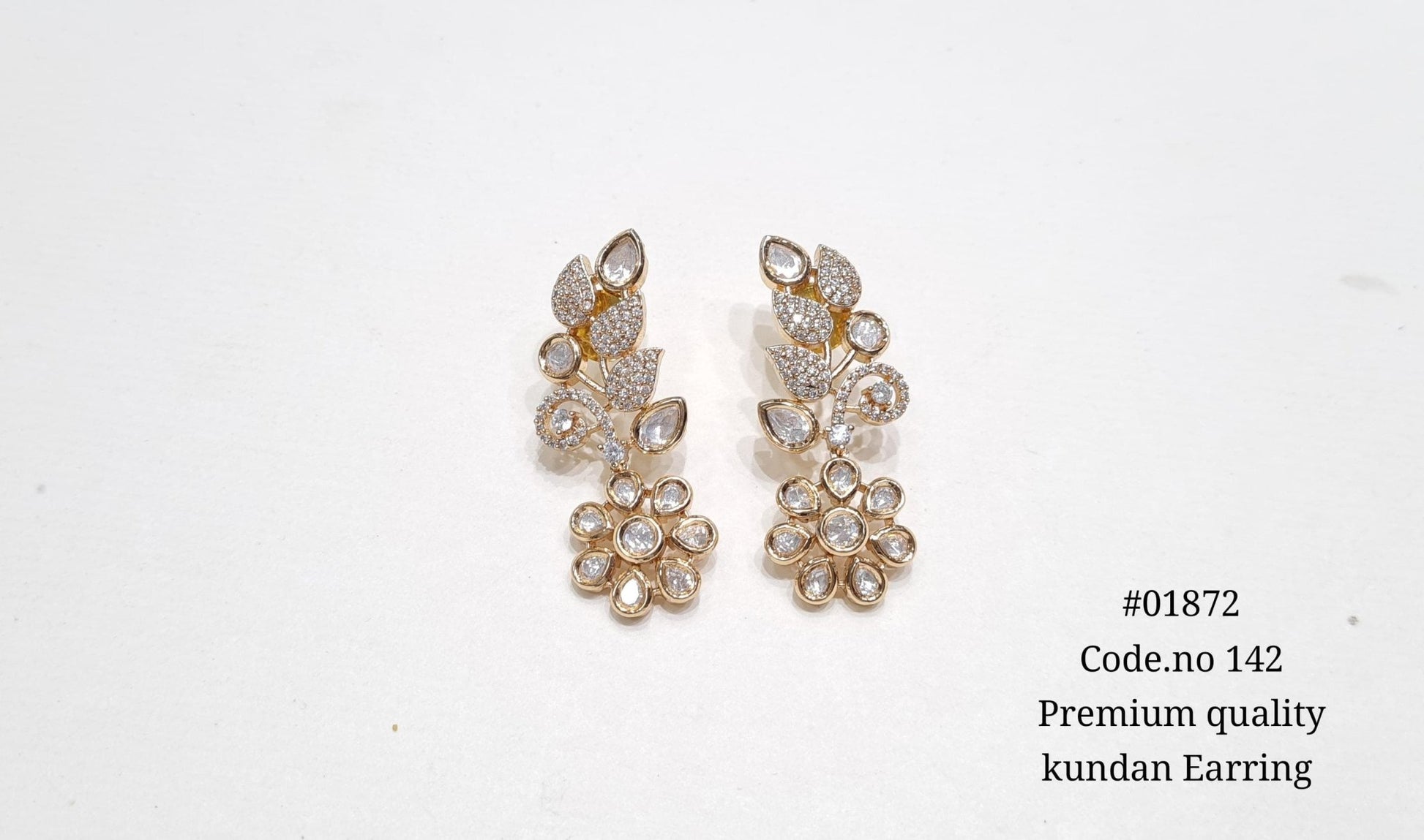 Kundan earrings 01872 - KRISHNA'S SWETA JEWELLERY