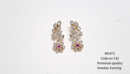 Kundan earrings 01872 - KRISHNA'S SWETA JEWELLERY