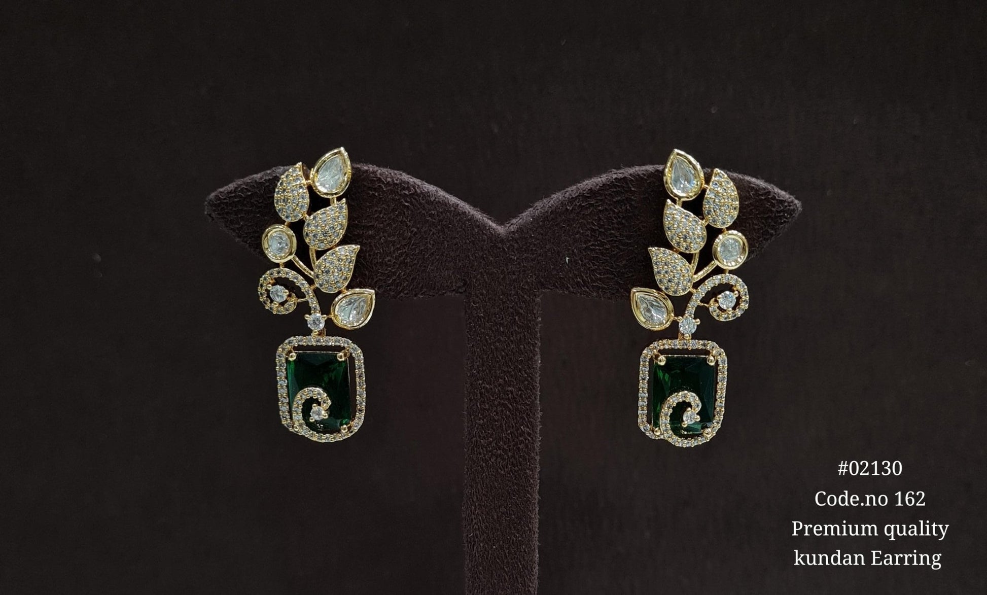 Kundan earrings 02130 - KRISHNA'S SWETA JEWELLERY