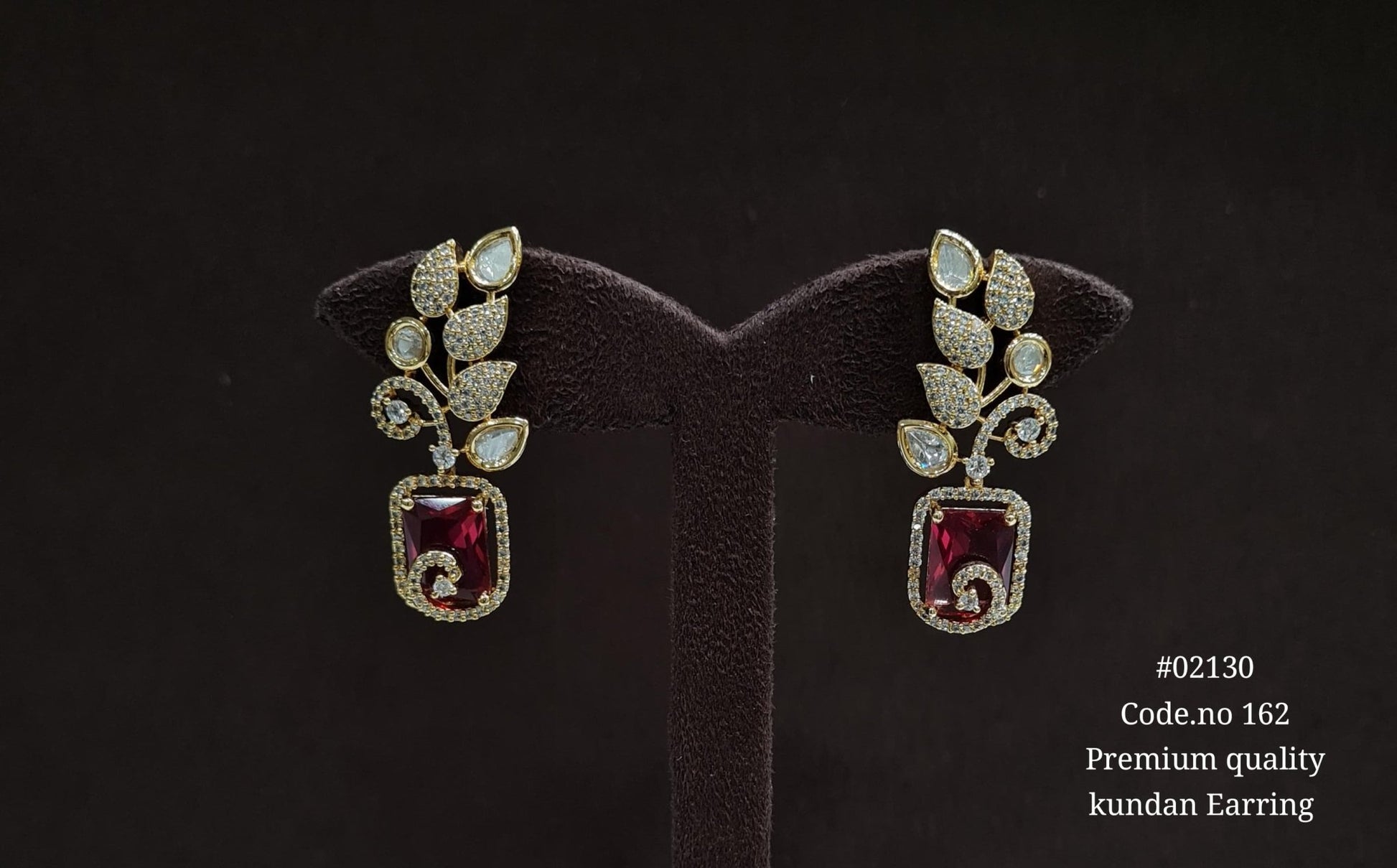 Kundan earrings 02130 - KRISHNA'S SWETA JEWELLERY