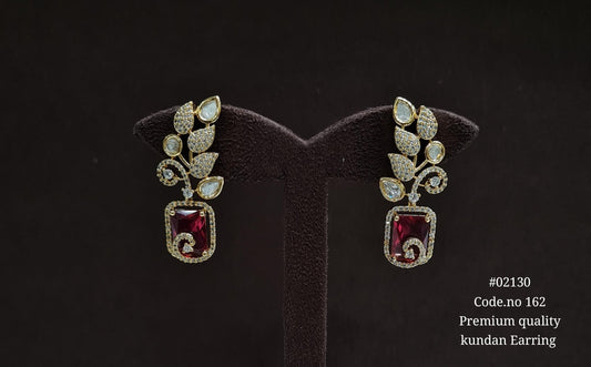 Kundan earrings 02130 - KRISHNA'S SWETA JEWELLERY