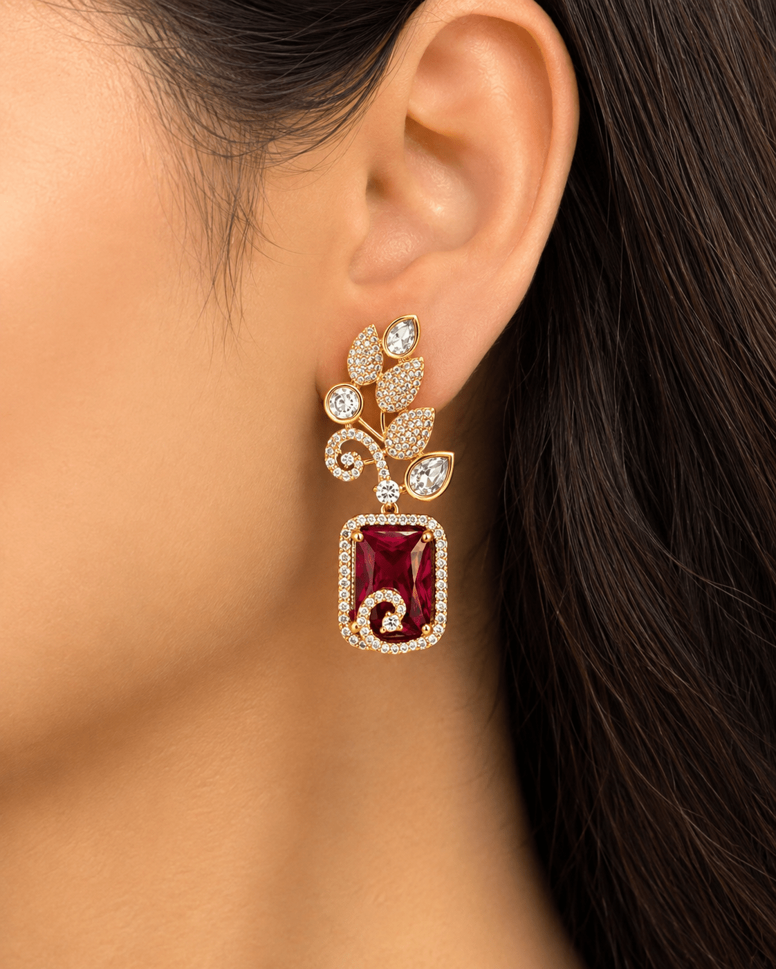 Kundan earrings 02130 - KRISHNA'S SWETA JEWELLERY