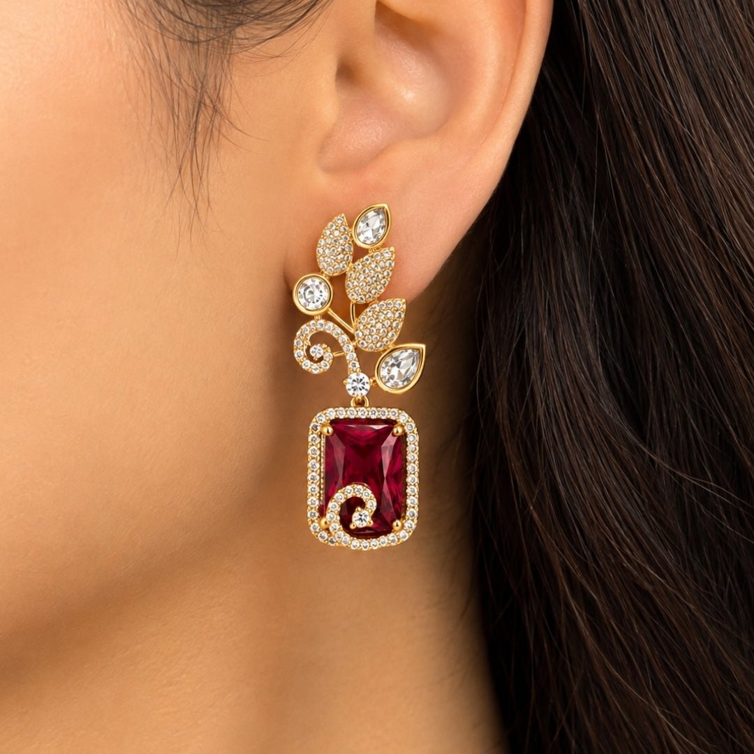 Kundan earrings 02130 - Krishna's Sweta Jewellery