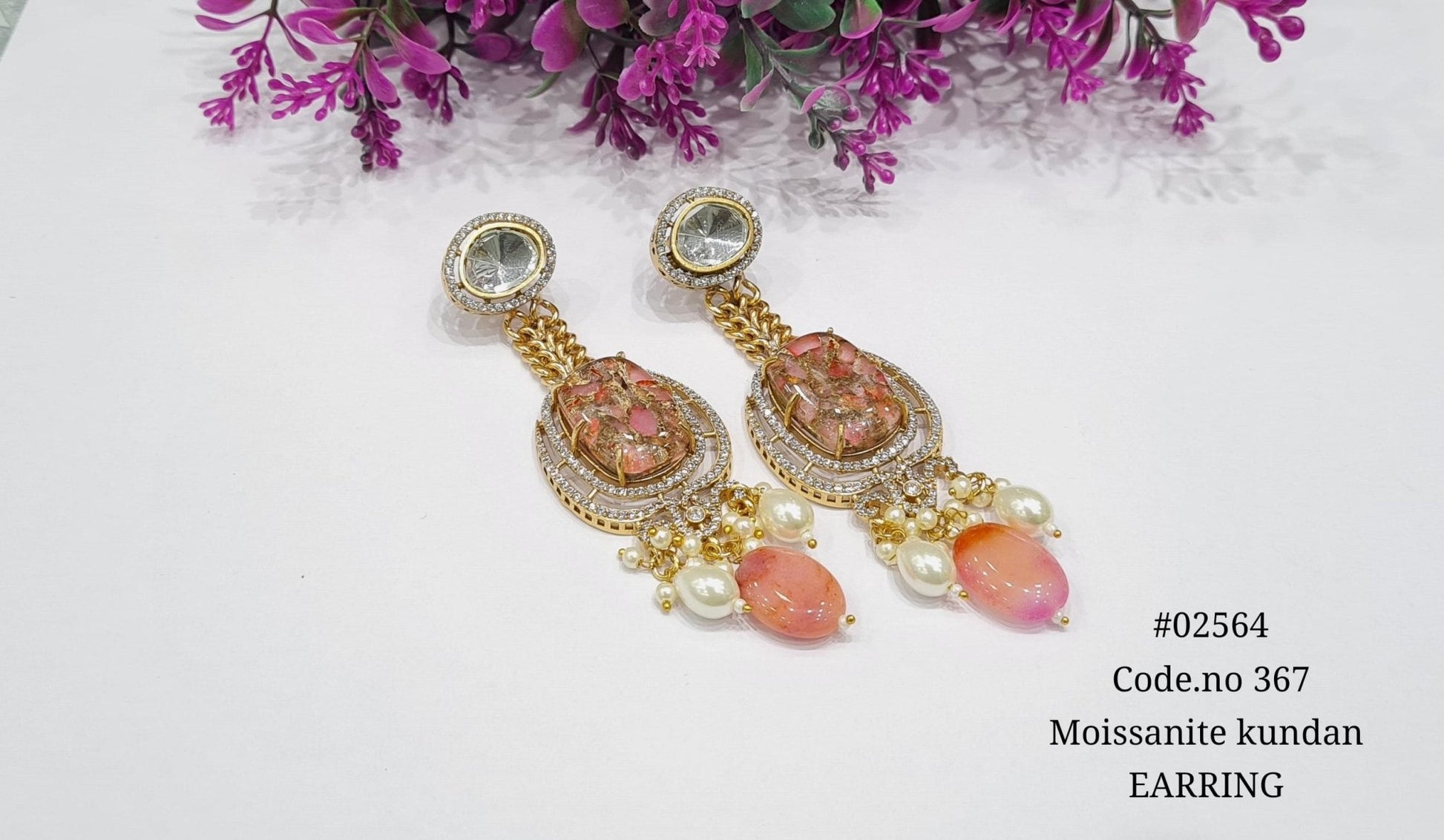 Kundan earrings 02564 - KRISHNA'S SWETA JEWELLERY