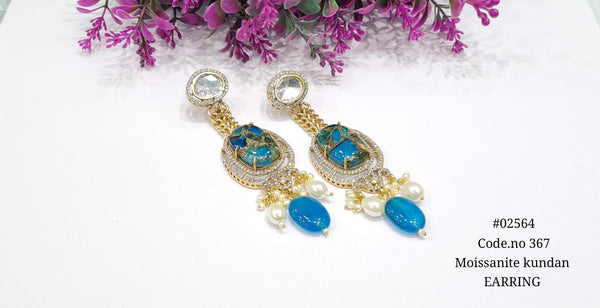 Kundan earrings 02564 - KRISHNA'S SWETA JEWELLERY