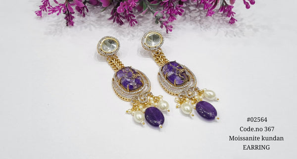 Kundan earrings 02564 - KRISHNA'S SWETA JEWELLERY