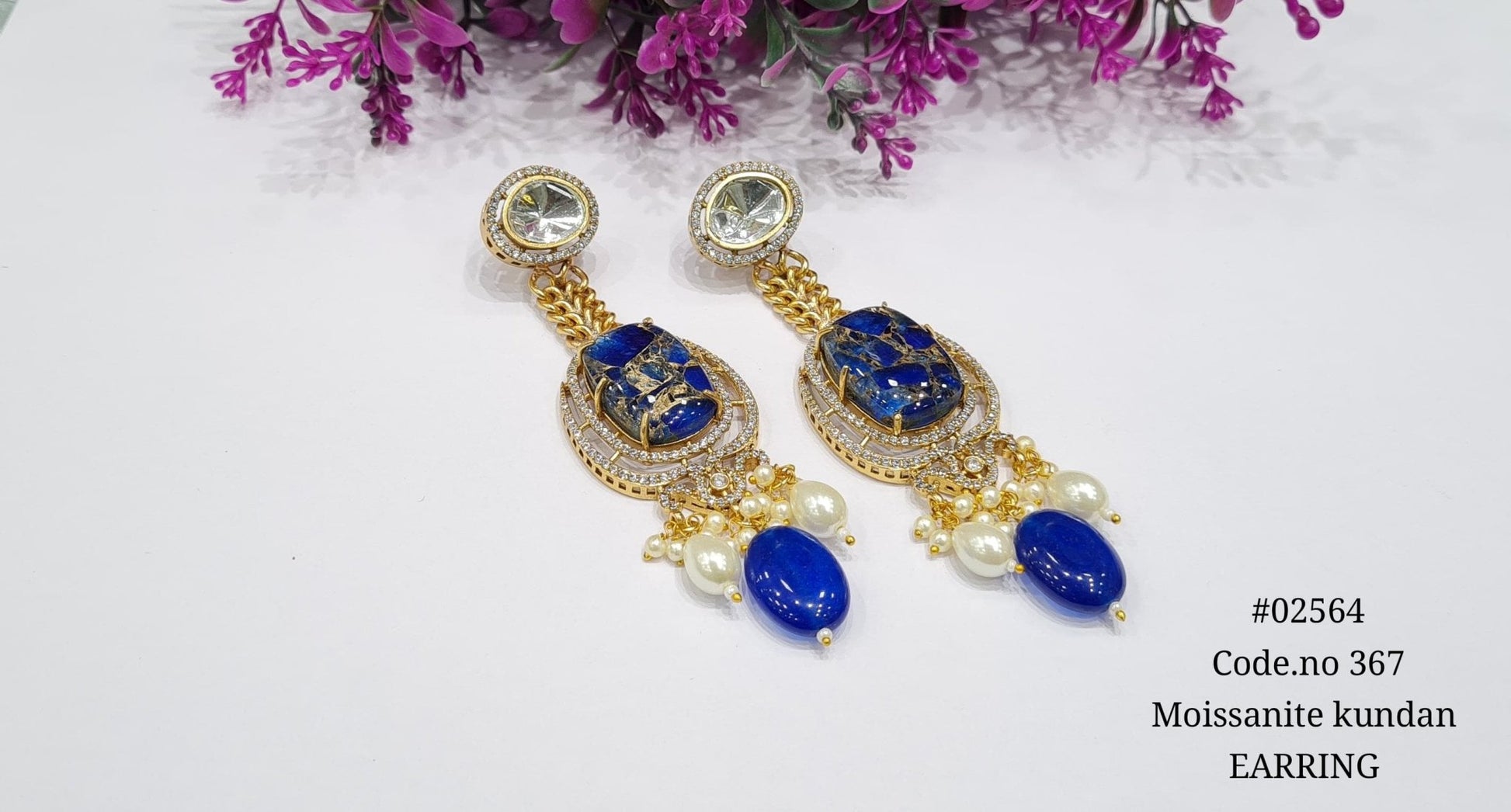 Kundan earrings 02564 - KRISHNA'S SWETA JEWELLERY
