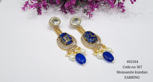 Kundan earrings 02564 - KRISHNA'S SWETA JEWELLERY