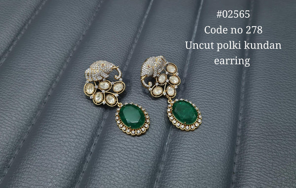 Kundan earrings 02565 - KRISHNA'S SWETA JEWELLERY