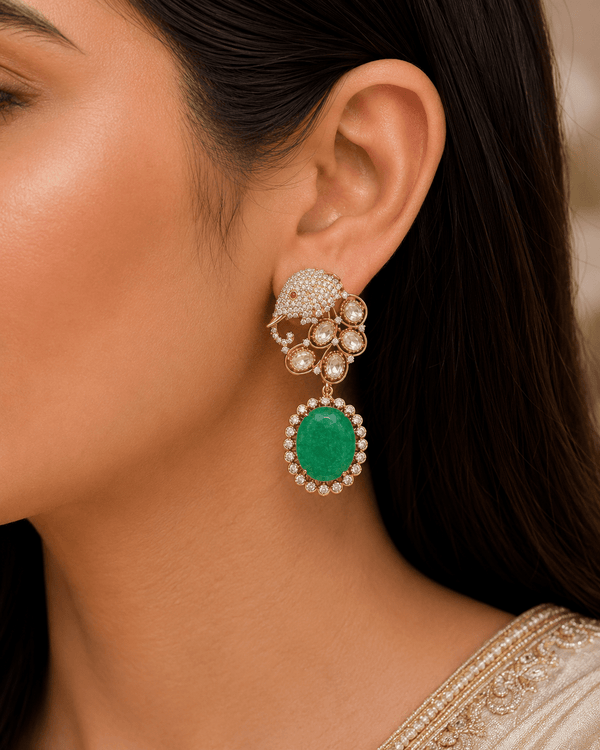 Kundan earrings 02565 - KRISHNA'S SWETA JEWELLERY