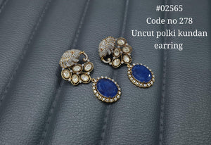 Kundan earrings 02565 - KRISHNA'S SWETA JEWELLERY