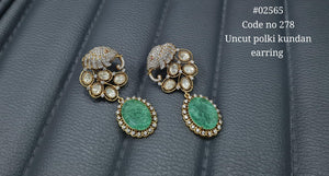 Kundan earrings 02565 - KRISHNA'S SWETA JEWELLERY