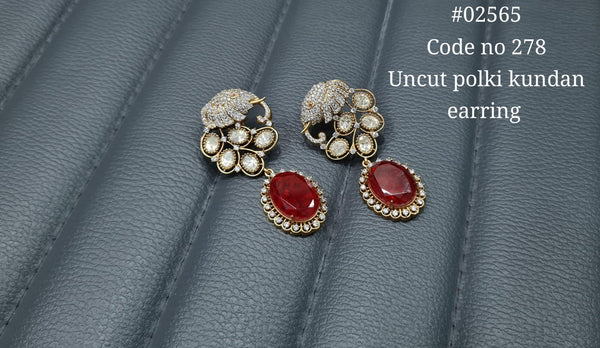 Kundan earrings 02565 - KRISHNA'S SWETA JEWELLERY