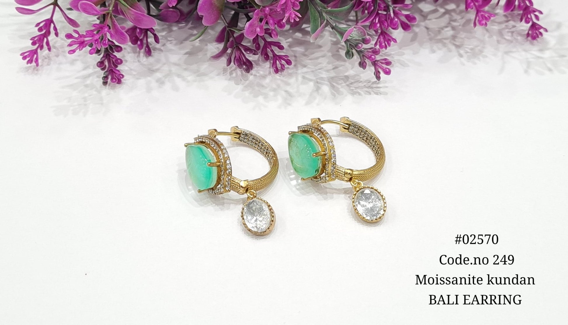 Kundan earrings 02570 - KRISHNA'S SWETA JEWELLERY