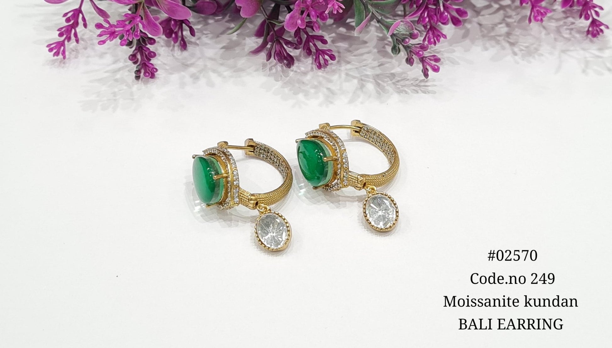 Kundan earrings 02570 - KRISHNA'S SWETA JEWELLERY