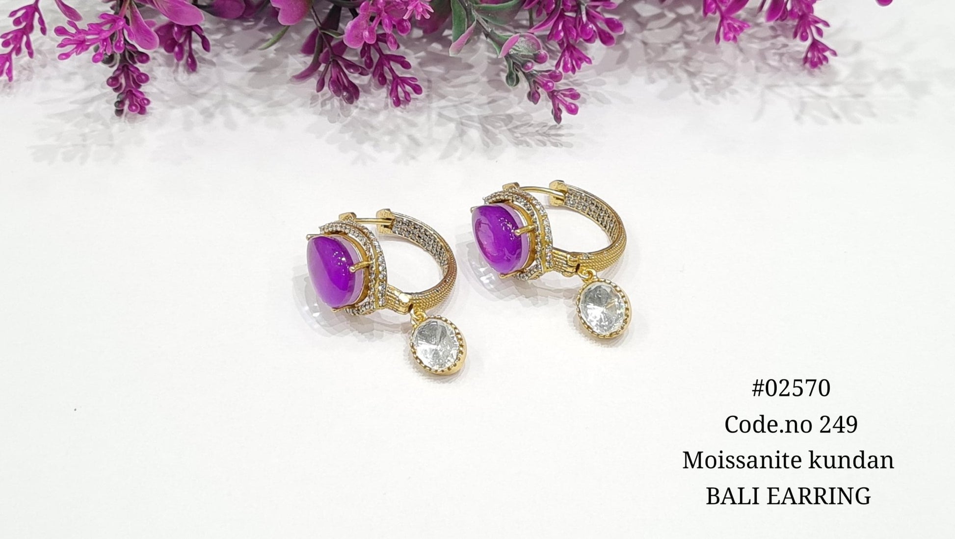 Kundan earrings 02570 - KRISHNA'S SWETA JEWELLERY