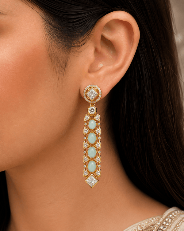 Kundan Earrings 02584 - KRISHNA'S SWETA JEWELLERY