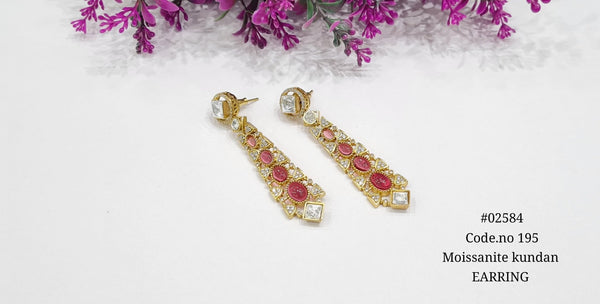 Kundan Earrings 02584 - KRISHNA'S SWETA JEWELLERY