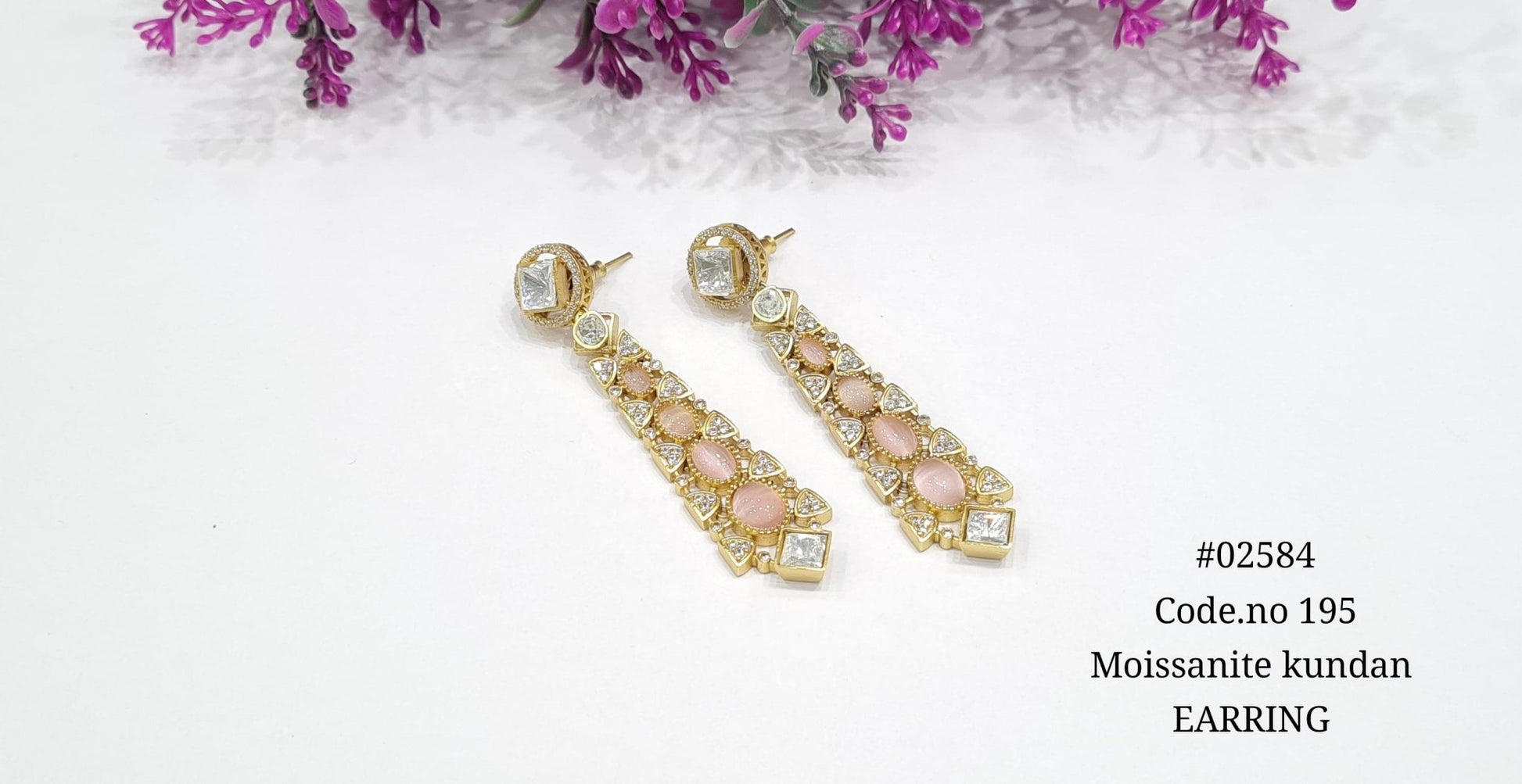 Kundan Earrings 02584 - KRISHNA'S SWETA JEWELLERY