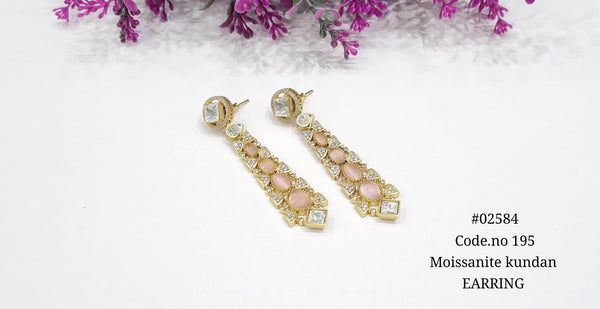 Kundan Earrings 02584 - KRISHNA'S SWETA JEWELLERY