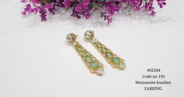 Kundan Earrings 02584 - KRISHNA'S SWETA JEWELLERY