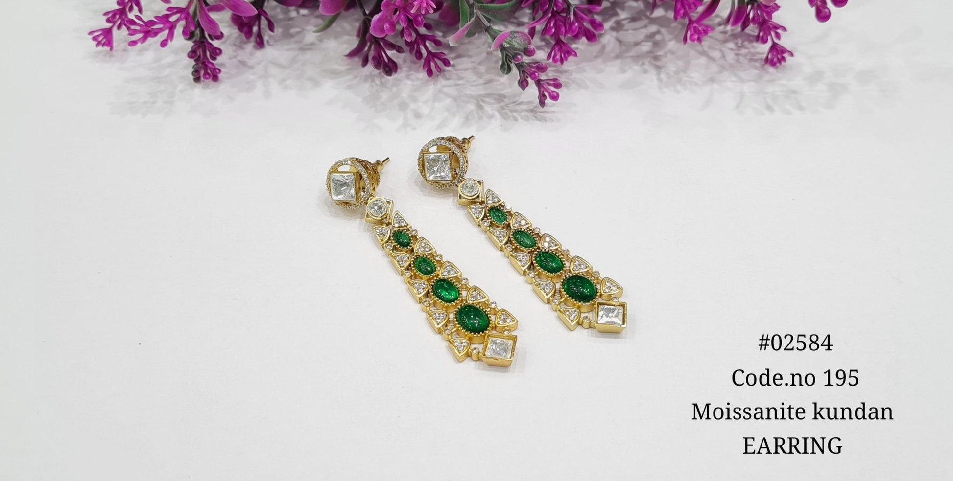 Kundan Earrings 02584 - KRISHNA'S SWETA JEWELLERY