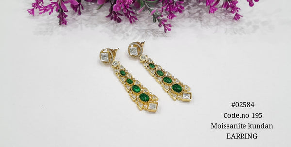 Kundan Earrings 02584 - KRISHNA'S SWETA JEWELLERY