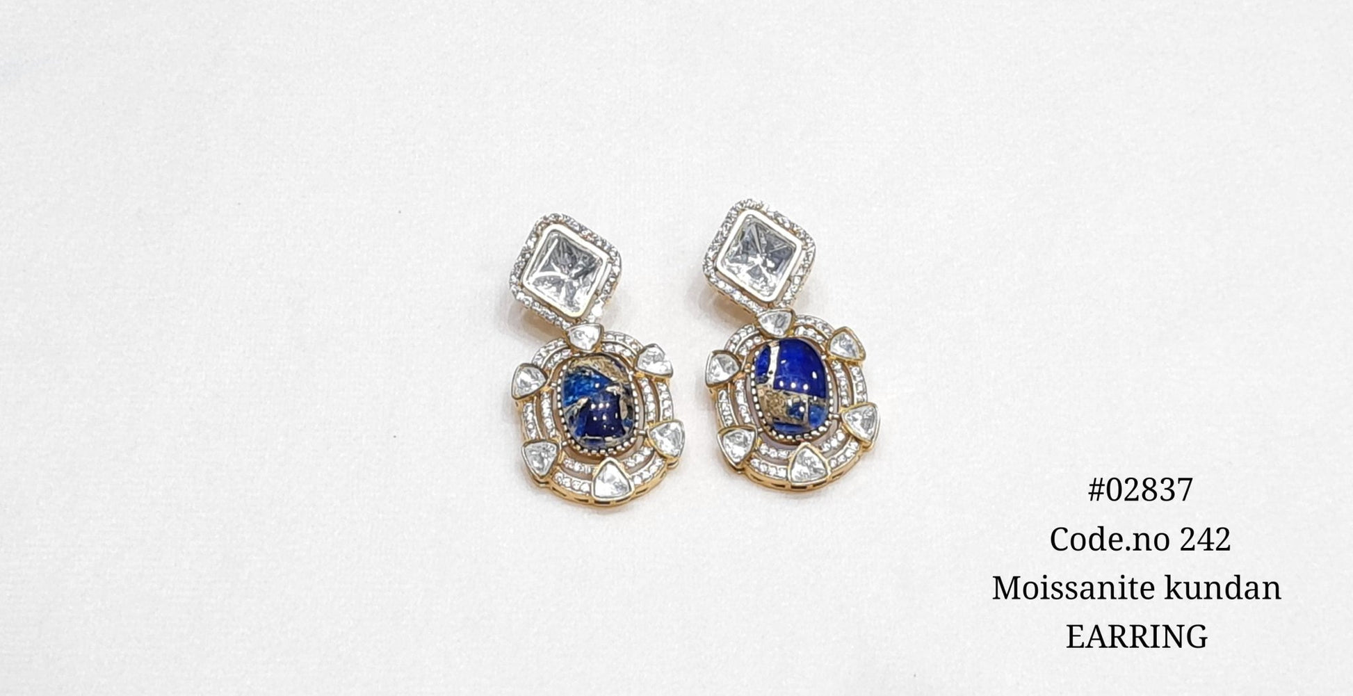 Kundan Earrings 02637 - KRISHNA'S SWETA JEWELLERY