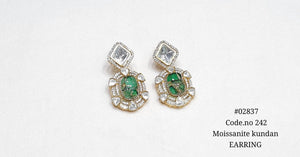 Kundan Earrings 02637 - KRISHNA'S SWETA JEWELLERY