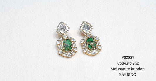 Kundan Earrings 02637 - KRISHNA'S SWETA JEWELLERY