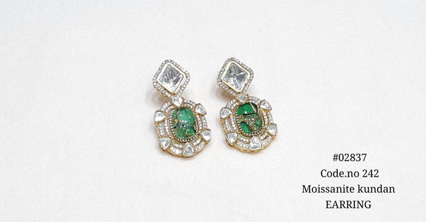 Kundan Earrings 02637 - KRISHNA'S SWETA JEWELLERY