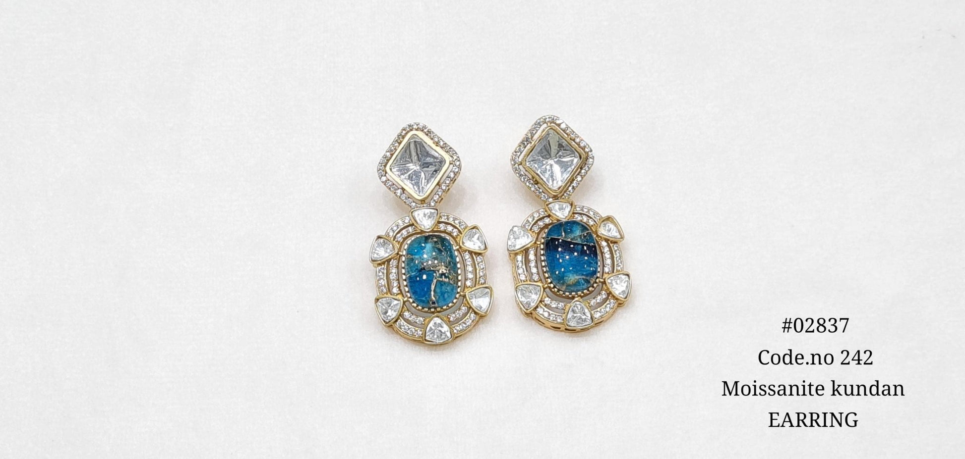 Kundan Earrings 02637 - KRISHNA'S SWETA JEWELLERY