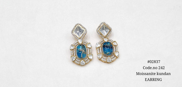 Kundan Earrings 02637 - KRISHNA'S SWETA JEWELLERY