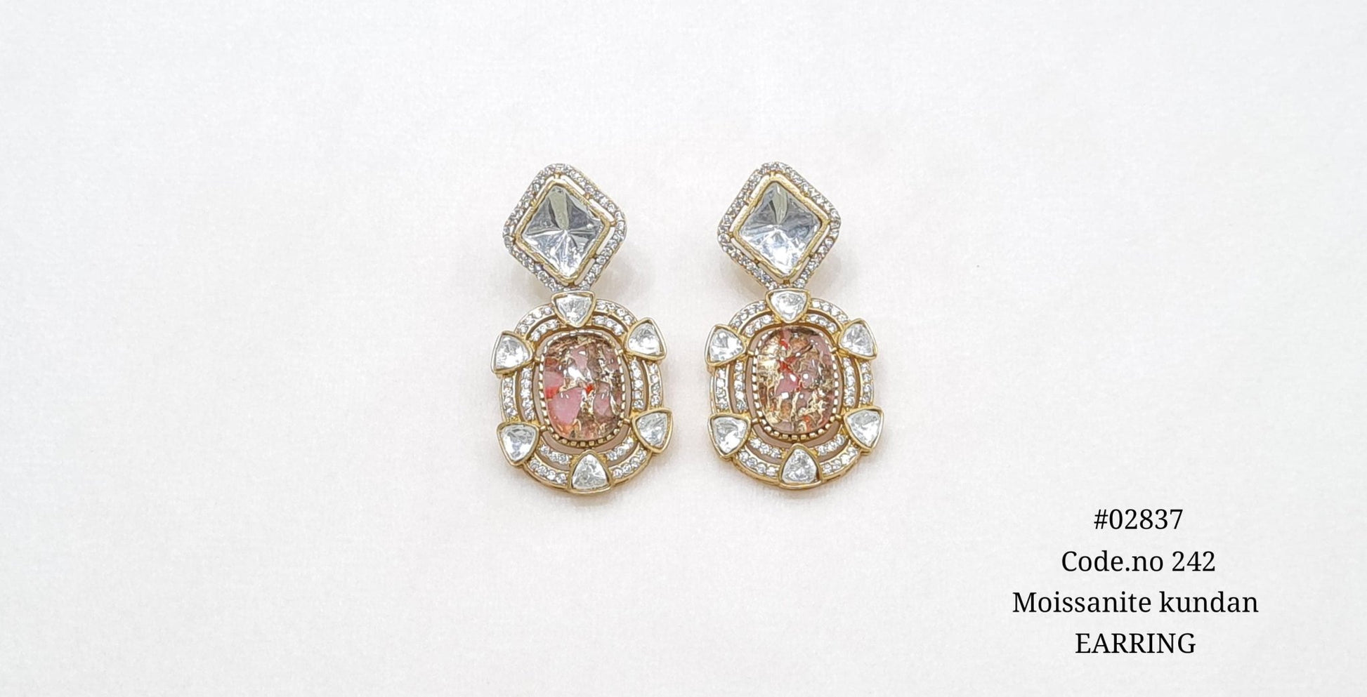 Kundan Earrings 02637 - KRISHNA'S SWETA JEWELLERY