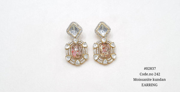 Kundan Earrings 02637 - KRISHNA'S SWETA JEWELLERY