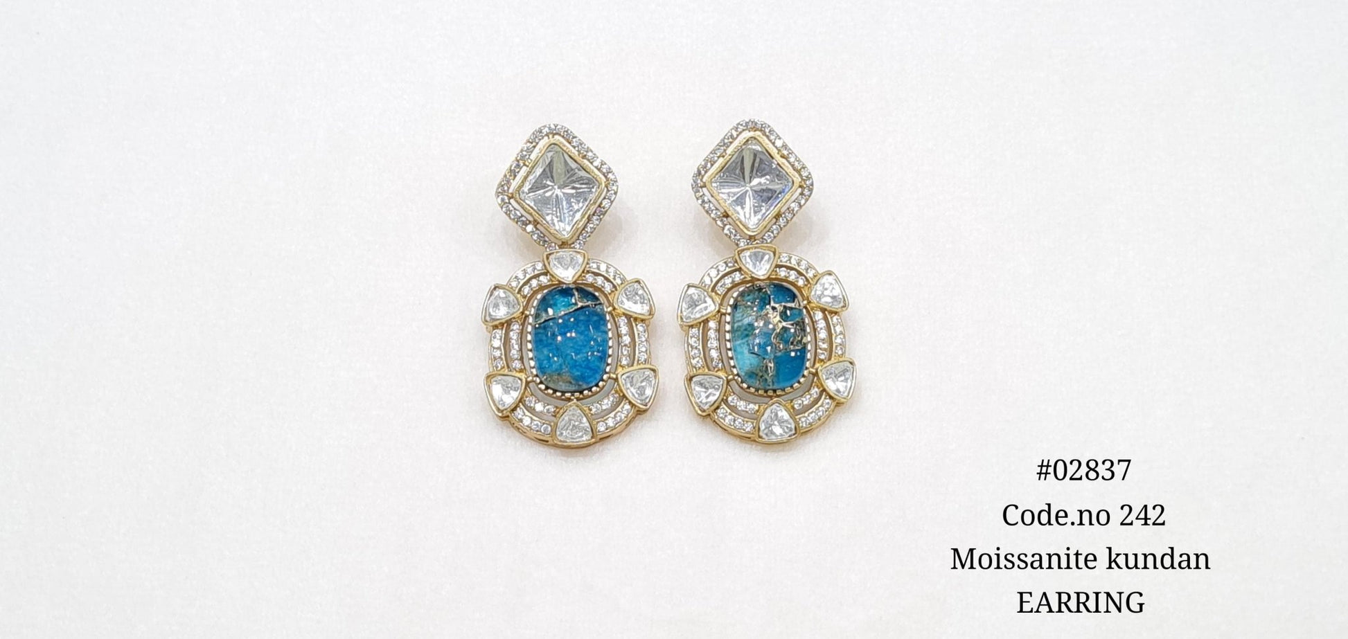 Kundan Earrings 02637 - KRISHNA'S SWETA JEWELLERY