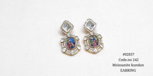 Kundan Earrings 02637 - KRISHNA'S SWETA JEWELLERY