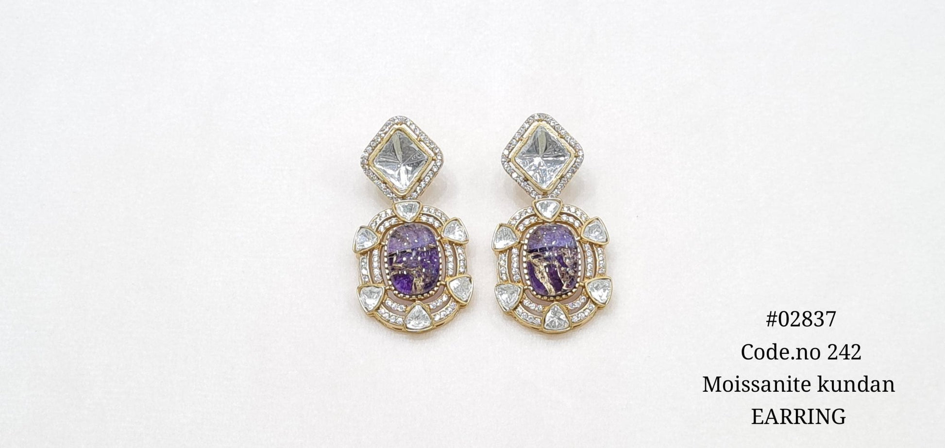 Kundan Earrings 02637 - KRISHNA'S SWETA JEWELLERY