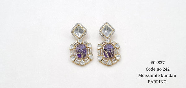 Kundan Earrings 02637 - KRISHNA'S SWETA JEWELLERY