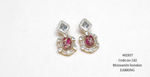 Kundan Earrings 02637 - KRISHNA'S SWETA JEWELLERY